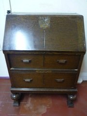 oak writing bureau