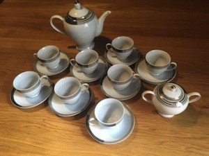 patterned tea service