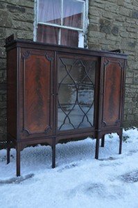 mahogany display cabinet