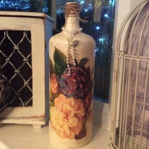 bottle shaped candle holder