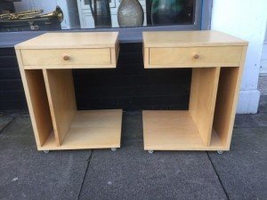 beechwood bedside tables