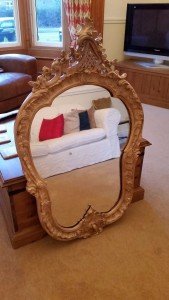 framed wall mirror