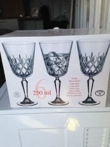 crystal wine goblets