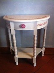 floral console table