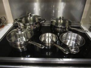 stainless steel pan set