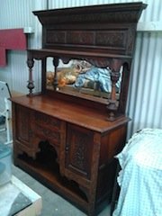 solid oak wall dresser