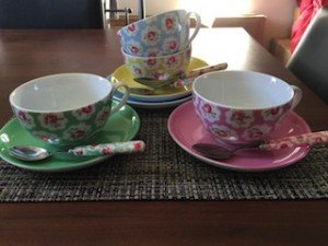 teacups and saucers