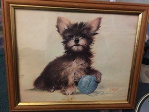 painting of a Yorkshire terrier